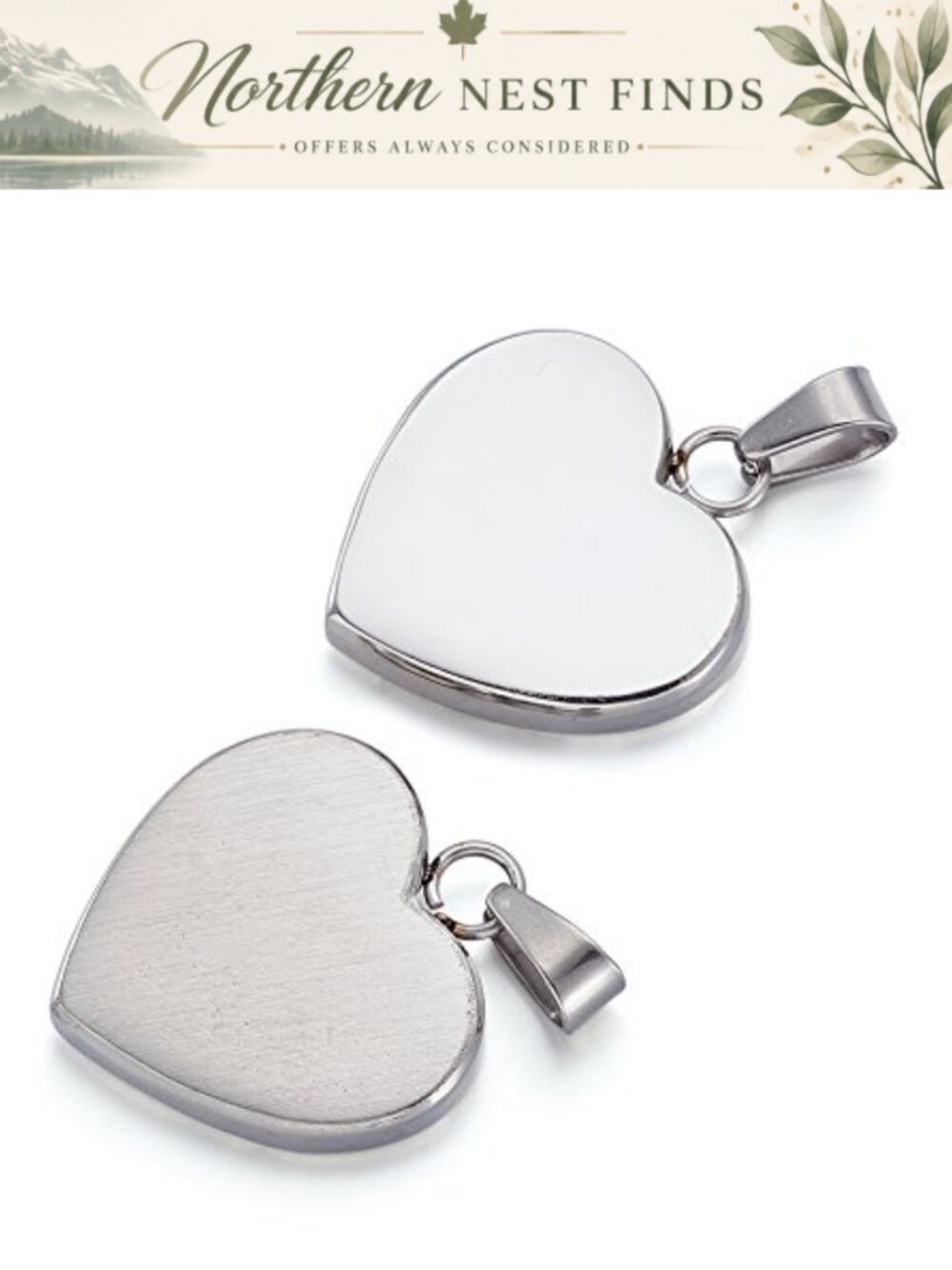 Stainless Steel Heart Zodiac Constellation Charms DIY Necklace Pendants